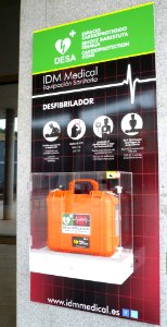 Lodosa - Casa de Cultura y Biblioteca, equipo de desfibrilación