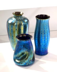 Loetz glass, made by Glasfabrik Johann Loetz Witwe, Klostermühle (Bohemia), c. 1900, glass - Bröhan Museum, Berlin - DSC03954