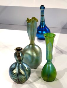 Loetz glass, made by Glasfabrik Johann Loetz Witwe, Klostermühle (Bohemia), c. 1900, glass - Bröhan Museum, Berlin - DSC03953
