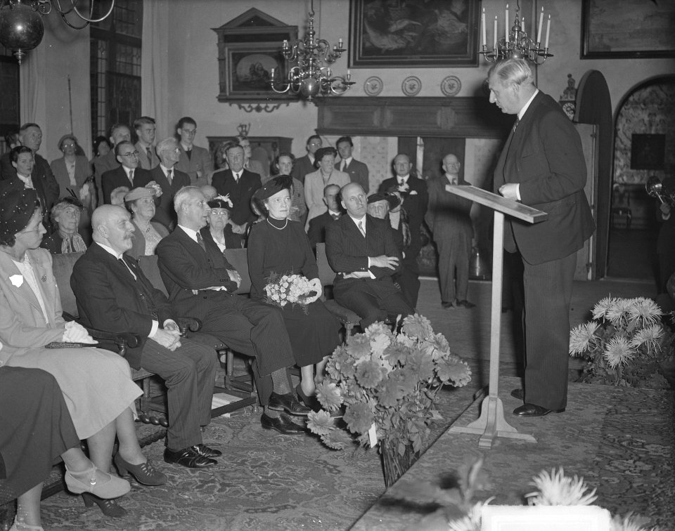 Lodewijk van Deyssel 85 jaar, toespraak Anton van Duinkerken, Bestanddeelnr 903-6217