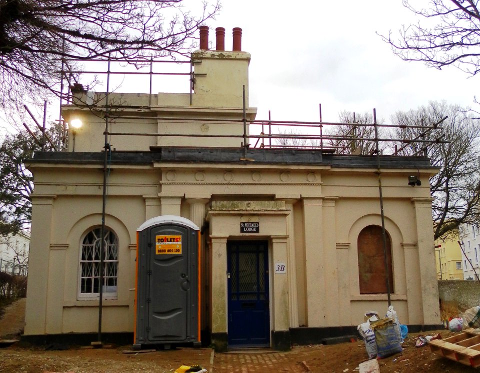 Lodge to former St Anne's Convent, Lansdowne Road, Hove (NHLE Code 1298641) (January 2012)
