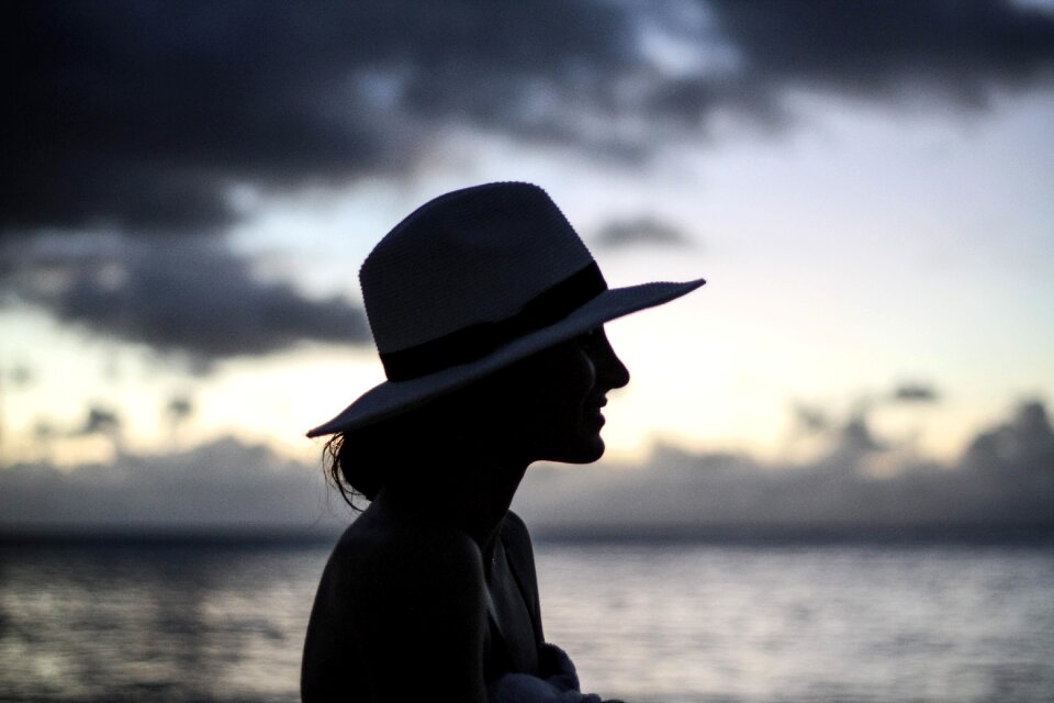 Silhouette sky water