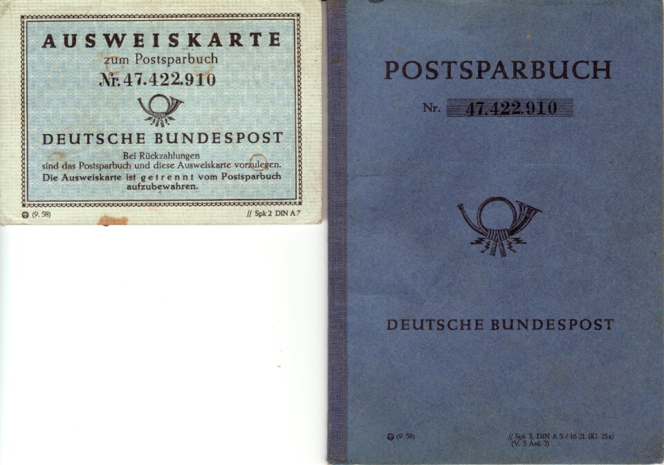 1958 germany old paper