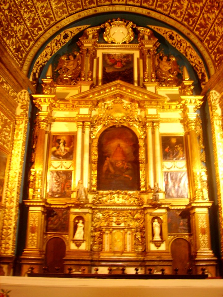 Lluc Kloster Nuestra Senora de Lluc Basilika Innen Hochaltar 4