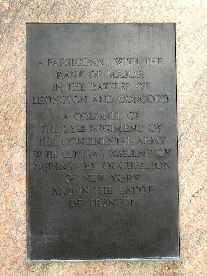 Loammi Baldwin by Herbert Adams, plaque - DSC04119