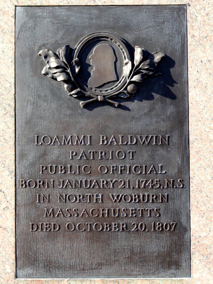 Loammi Baldwin by Herbert Adams, plaque - DSC04114