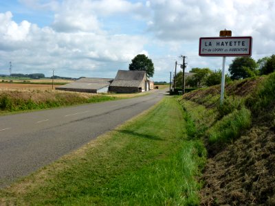 Logny-lès-Aubenton (Aisne) city limit sign location La Hayette