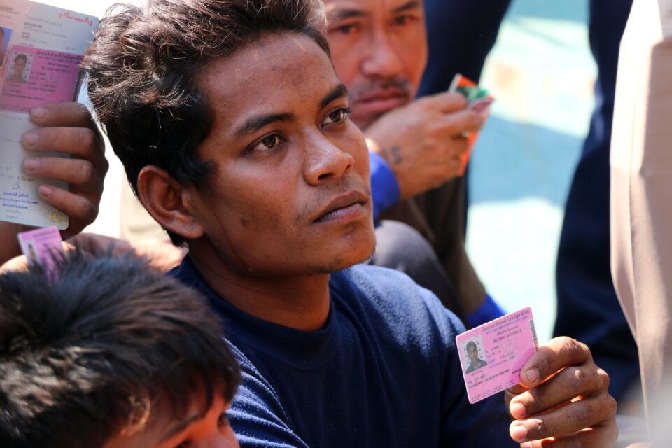 Check identity card police people