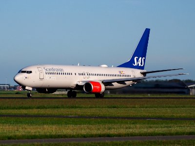 LN-RRS SAS Scandinavian Airlines Boeing 737-883 takeoff from Schiphol (AMS - EHAM), The Netherlands, 11june2014, pic-1