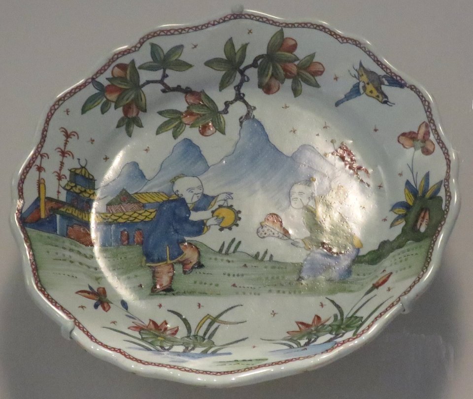 Lobed plate, c. 1750, Rouen, faience, Honolulu Museum of Art 9004.1