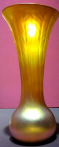 Long-necked glass vase by Louis Comfort Tiffany, early 20th century, Dayton Art Institute photo
