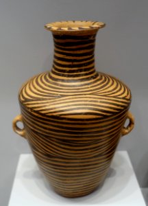 Long-Necked Jar, China, Gansu, Qinghai, or Ningxia province, Neolithic period, Majiayao culture, Majiayao phase, 3300-2900 BC, earthenware with slip - Arthur M. Sackler Museum, Harvard University - DSC00795