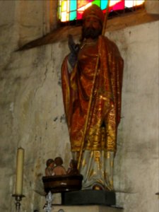 Longeville-en-Barrois (Meuse) église, statue Saint-Nicolas