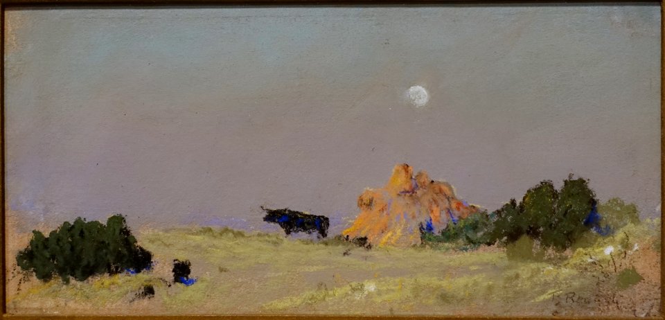 Longhorns, by Frank Reaugh, undated, pastel on paper - Harry Ransom Center - University of Texas at Austin - DSC08484