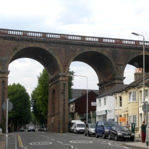 London Road Railway Viaduct seen from Preston Road, Brighton (August 2013) (2)