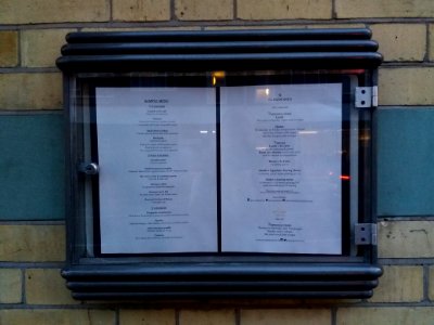 London - Fulham Road, Michelin House, menu photo