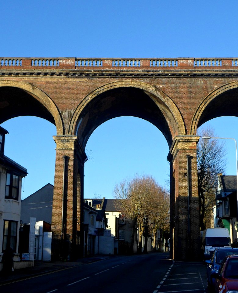 London Road Railway Viaduct seen from Preston Road, Brighton (December 2013) (5)