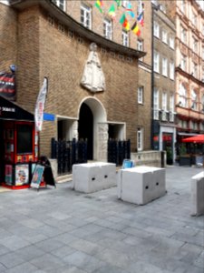 London - Church of Notre Dame de France, entrance
