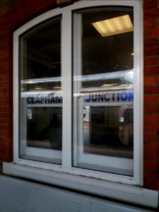 London - Clapham Junction station, platform 14, window