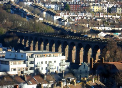 London Road Railway Viaduct seen from Stanford Road, Prestonville, Brighton (December 2013) (4)