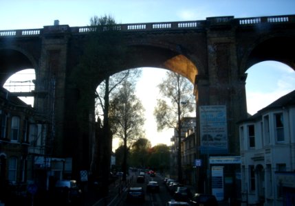London Road Railway Viaduct seen from Preston Road, Brighton (April 2009)