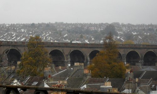 London Road Railway Viaduct seen from The Greenway, New England Quarter, Brighton (November 2010) (1) photo