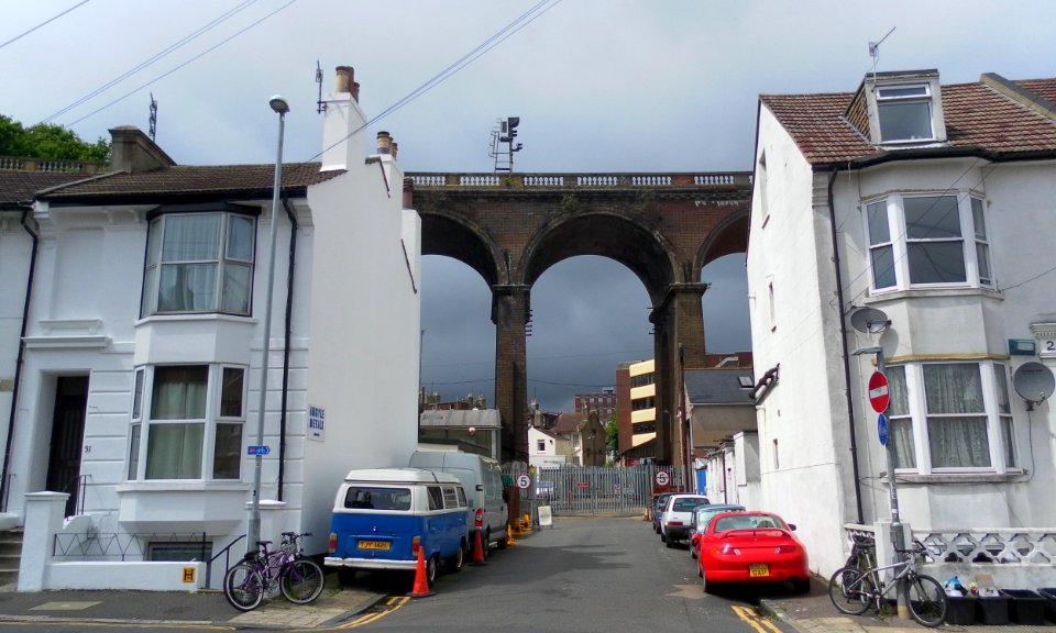 London Road Railway Viaduct seen from Argyle Road, Brighton (July 2012) (1)