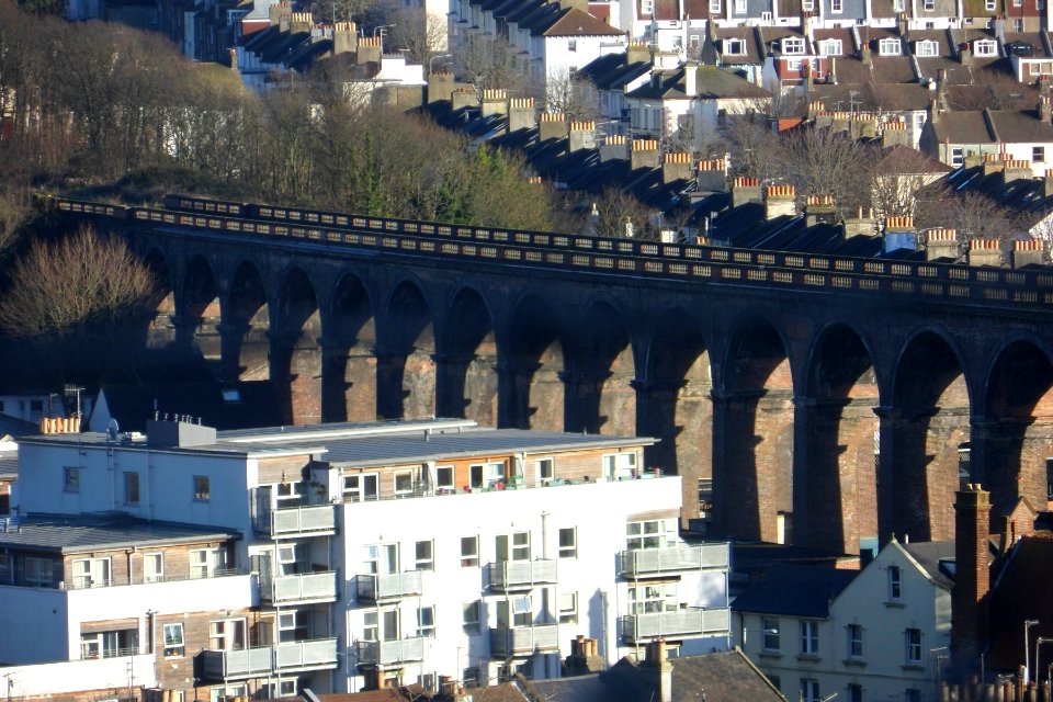 London Road Railway Viaduct seen from Stanford Road, Prestonville, Brighton (December 2013) (3)