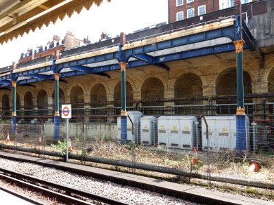 London - South Kensington tube station, opposite wall