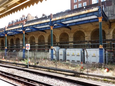 London - South Kensington tube station, opposite wall photo