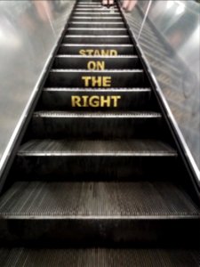 London - Oxford Circus station, Stand on the right