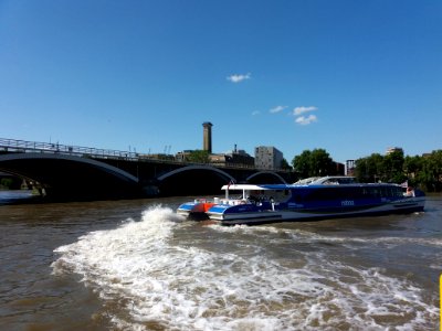 London - Thames Clippers, Jupiter Clipper leaving Battersea Power Station stop