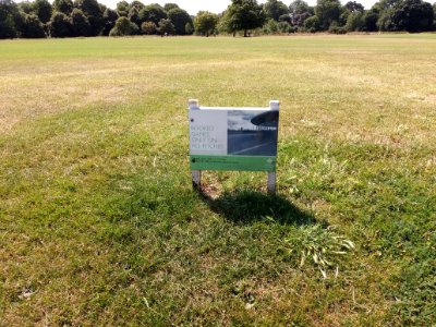London - Regent's Park, booked games only sign
