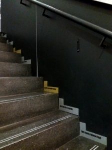 London - The Photographer's Gallery, stairs with names