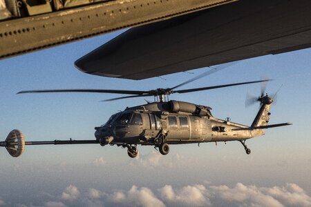 Helicopter air force refueling photo