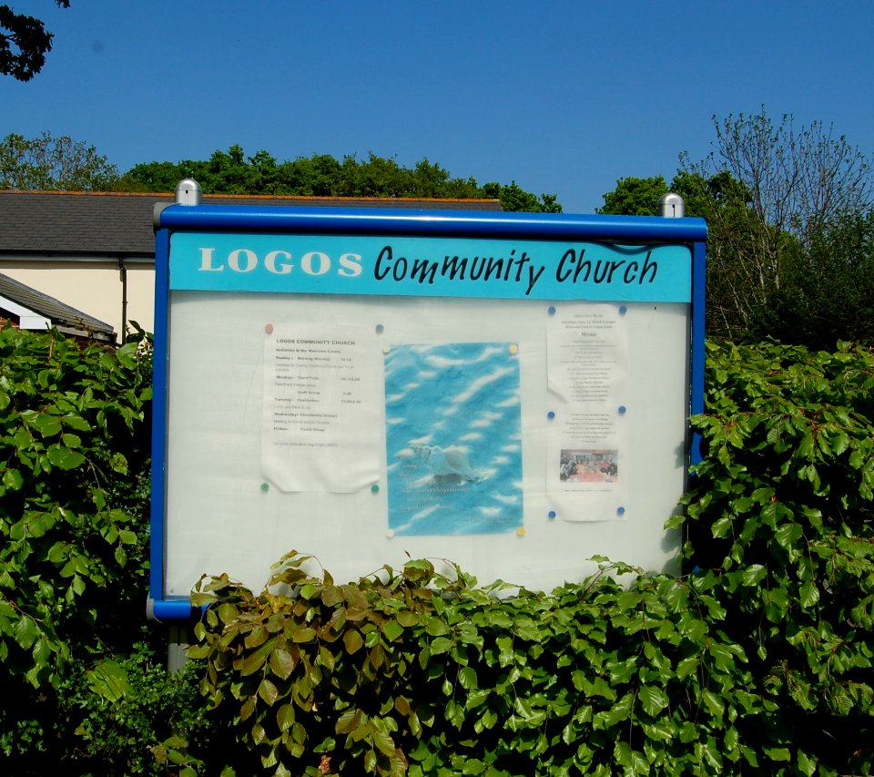 Logos Community Church (The Welcome Centre), Copse Lane, Rowner, Gosport (April 2019) (Signboard)