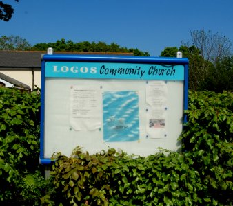 Logos Community Church (The Welcome Centre), Copse Lane, Rowner, Gosport (April 2019) (Signboard)