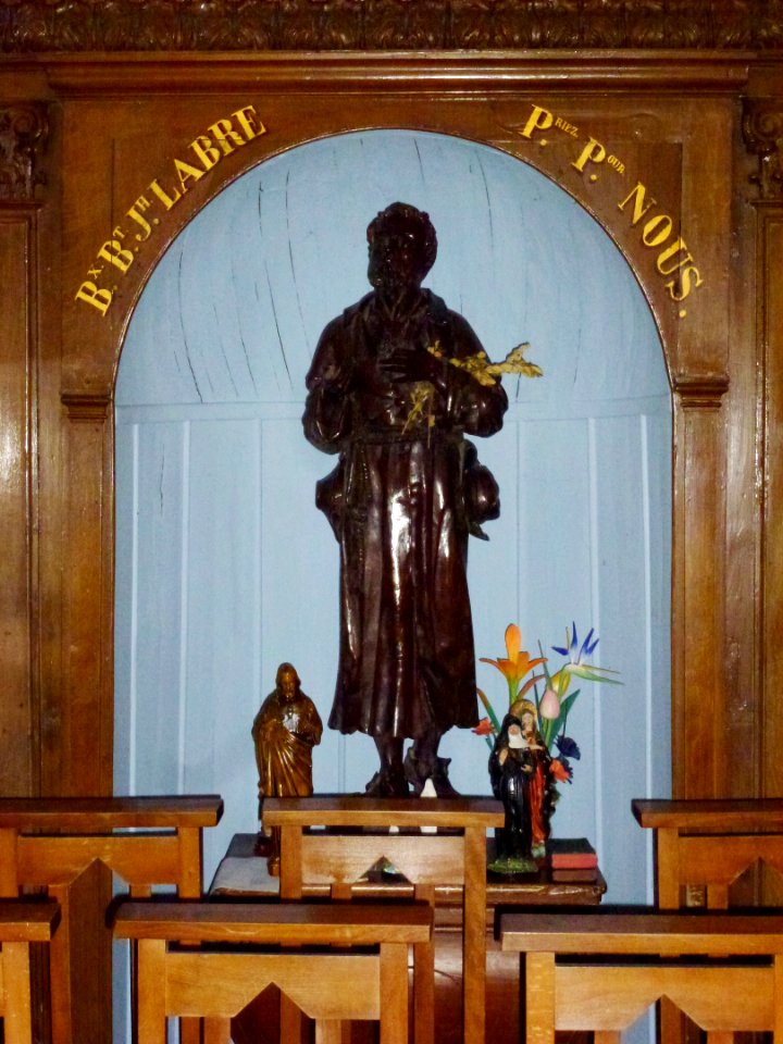Longuenesse (Pas-de-Calais, Fr) église Saint-Quentin, statue St. Benoît Labre