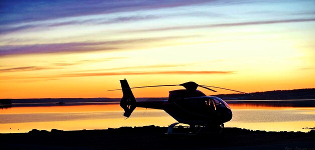 Twilight helicopter himmel