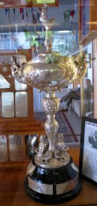 Lipton Cup, c. 1930, photographed in the Waikiki Yacht Club