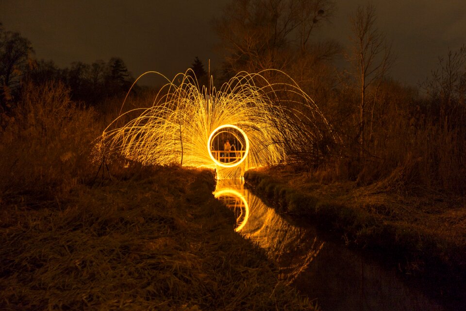 Night photography chiemsee mirroring