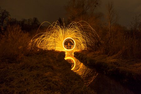 Night photography chiemsee mirroring