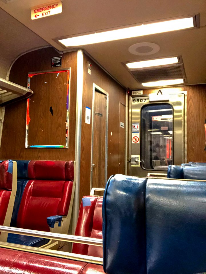 LIRR M3 Car Interior bathroom entrance