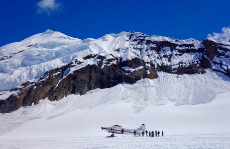 Tourism glacier sky