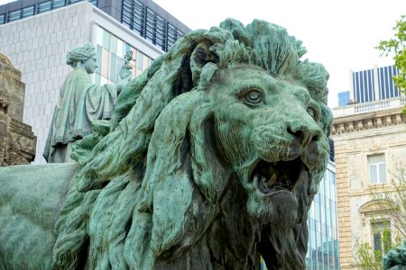 Lion by Eugène Simonis - Congress Column - Brussels, Belgium - DSC06955