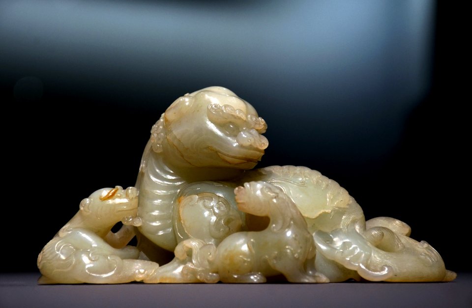 Lion et lionceaux jade Qing Musée Guimet 30122016