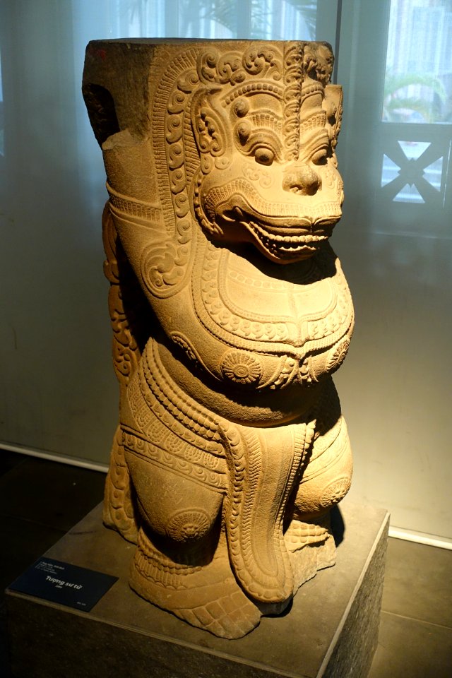 Lion, Thap Mam, Binh Dinh, 12th-13th century AD, sandstone - Museum of Vietnamese History - Ho Chi Minh City - DSC06127