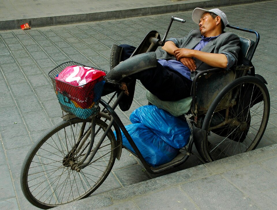 Bike street person