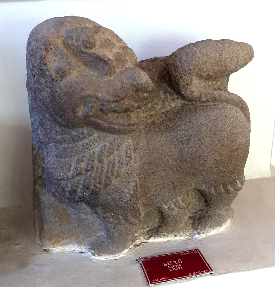 Lion, Tra Kieu, 7th-8th century, Quang Nam - Museum of Cham Sculpture - Danang, Vietnam - DSC01618