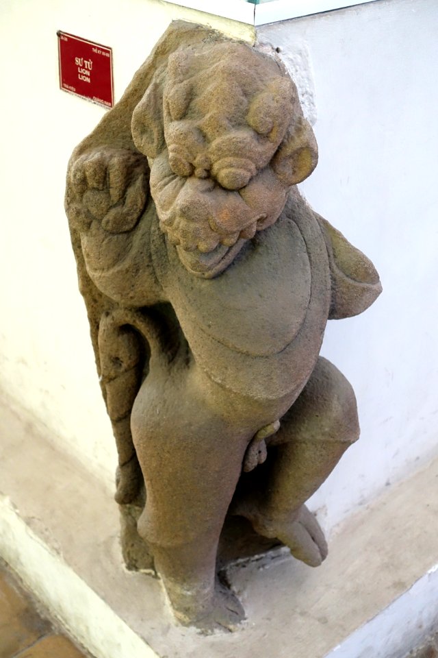 Lion, Tra Kieu, 7th-8th century Quant Nam - Museum of Cham Sculpture - Danang, Vietnam - DSC01663